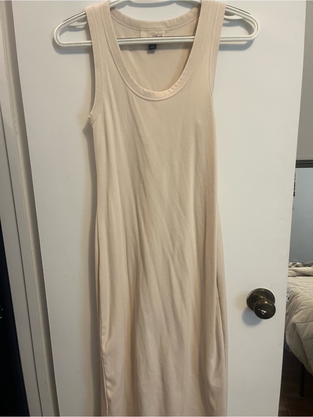 Universal Thread Cream Sleeveless Scoop Neck Maxi Dress